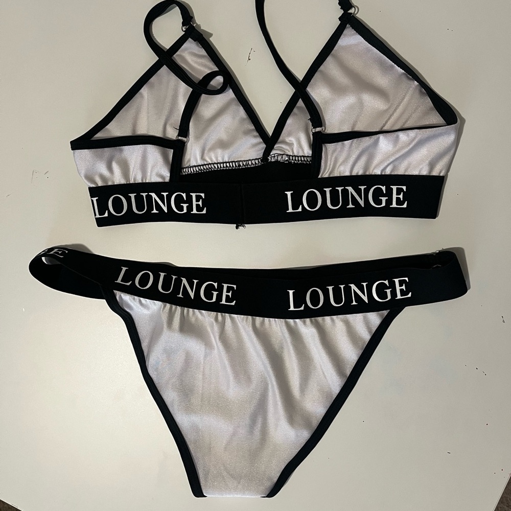 Lounge Black and White Bikini Set